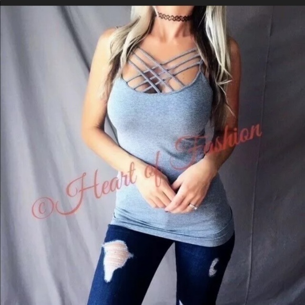 Seamless Strappy Caged Stretch Cami Top
